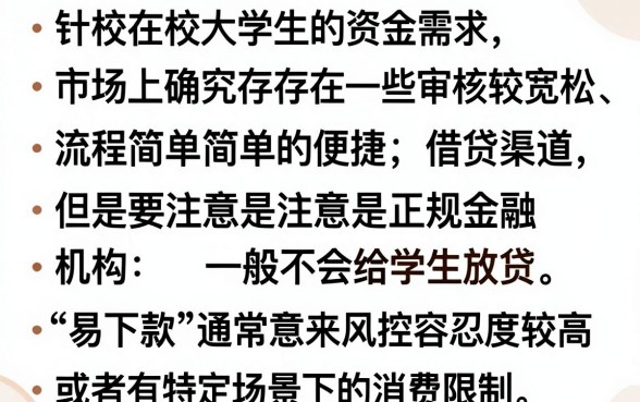 学生易下款的网贷口子，遴选五个大学生可以使用的app