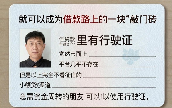 有行驶证就下款的口子，梳理五个无视黑白户的下款口子