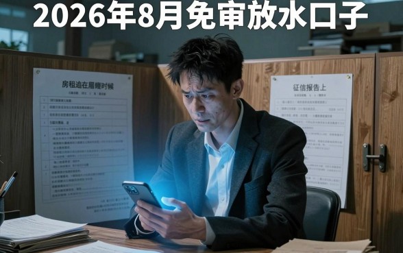 2026年8月免审放水口子,鼎力推荐5个不看征信无视黑白百分百下款软件