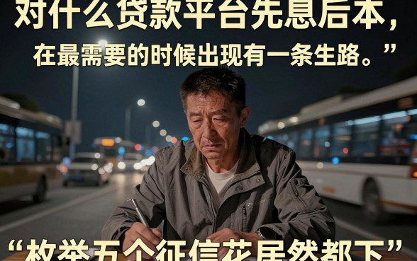 什么贷款平台先息后本，枚举五个征信花居然都下款的软件