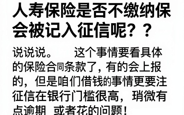 人寿保险不缴费上征信吗，整理五个无忧速借当天放款的平台