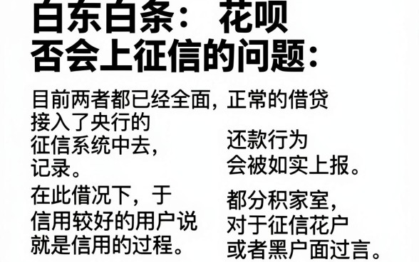 京东白条花呗不上征信吗，细致阐述五个不看黑户下款的软件