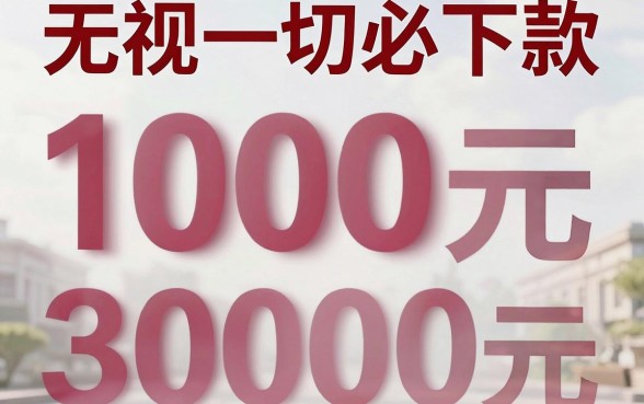 能够秒下1000的口子，整合五个3000元无视一切必下款的口子