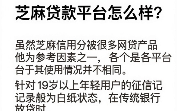 用芝麻贷款平台怎么样，条列五个19岁贷款容易过审批的平台