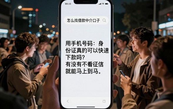 怎么找借款中介口子，条列5个手机和身份证快速借钱软件