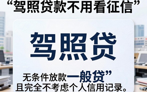 驾照贷款不看征信，甄选五个不看征信无视黑白百分百下款平台
