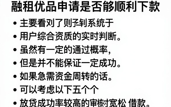融租优品申请能否顺利下款，细致阐述5个无视黑户包下款的口子