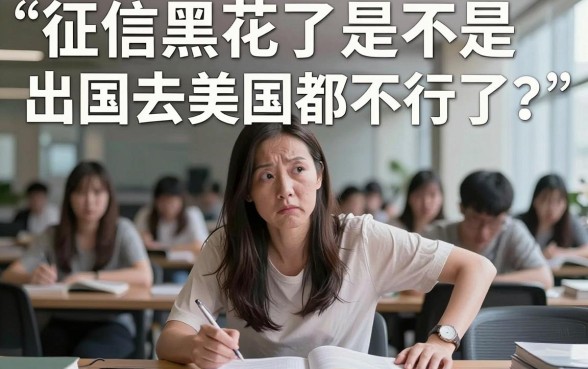 征信黑花了不可以去美国吗，遴选5个逾期太多能下款软件