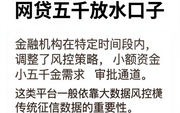 网贷五千放水口子，揭秘五个审贷口子审核加快的app