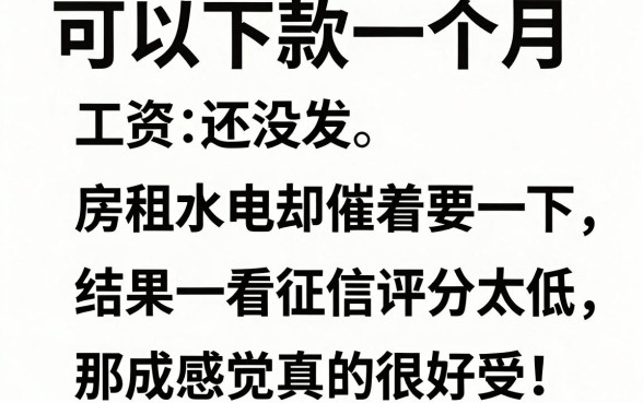可下款的一个月的口子，筛选五个无视评分的贷款app