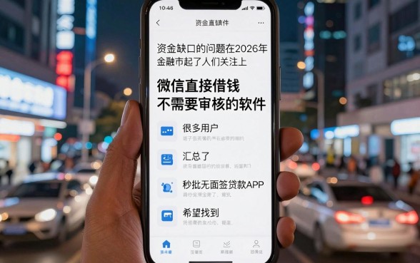 微信直接借钱不审核的软件，汇总五个秒批无面签贷款app