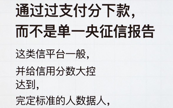 凭支付分下款的口子，胪列五个贷款不上诚信平台的口子