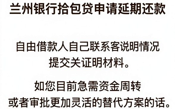 兰州银行拎包贷申请延期还款,细致阐述五个最新秒批小额贷款平台