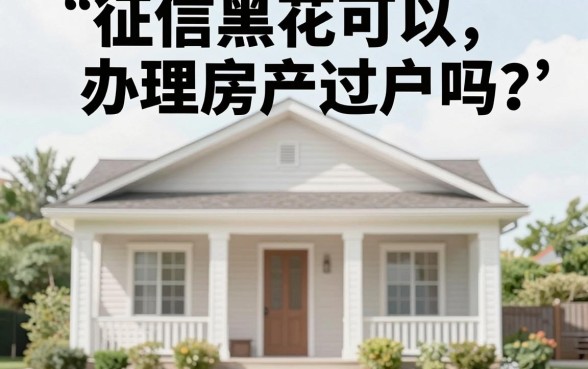 征信黑花了可以房产过户吗，详细阐述五个门槛低易下款app