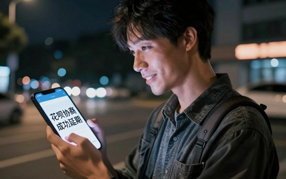 花呗协商成功延期的界面,概览五个无视黑户百分百下款app