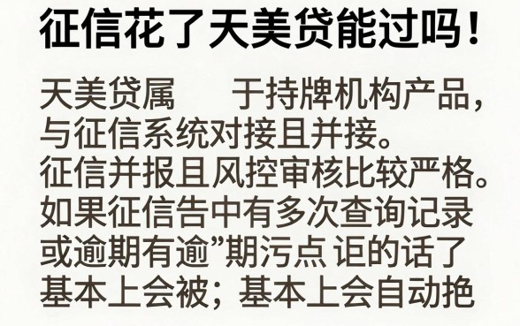 征信花了天美贷能过吗，陈列五个5000块贷款秒下软件