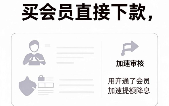 买会员直接下款的口子，详细阐述5个正规不看征信的小额贷款平台
