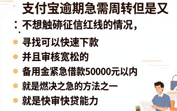支付宝逾期协商延期还款，遴选5个急用钱5000快审快贷无需征信app