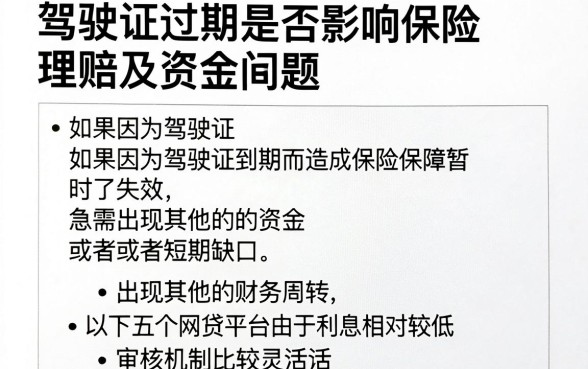 平安保险关于驾驶证逾期，遴选五个利息低的网贷平台