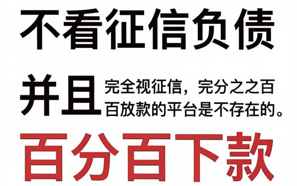 有不有不看征信的贷款平台，胪列5个不看征信负债的网贷百分百下款app