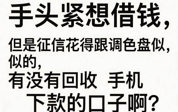 有没有回收手机下款的口子，概括5个不看黑白户下款的网贷