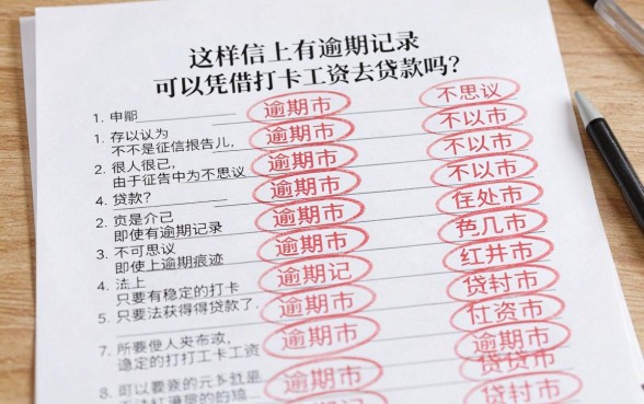 征信有逾期别慌！凭打卡工资也能贷款，当天到账速看