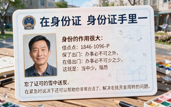 一张身份证去哪里借钱合适？2026年这5个无前期黑户网贷口子千万别错过