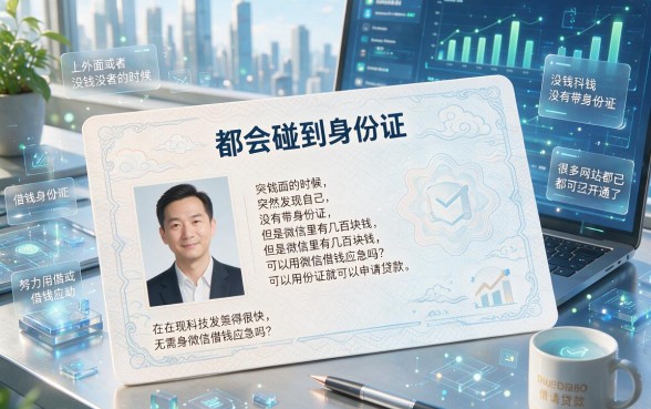 没身份证凭微信可以借钱嘛?2月实测这5个口子,7500元秒下不看身份证!
