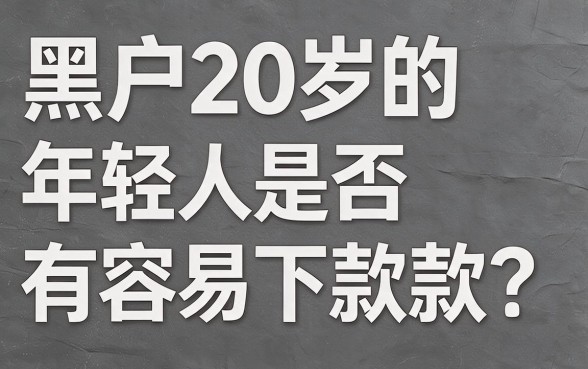 20岁适合黑户容易下款的贷款平台有哪些？靠谱不靠谱一文汇总！