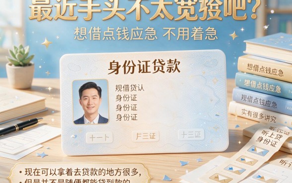 身份证借钱的条件全解析,这5个软件凭身份证轻松借20000