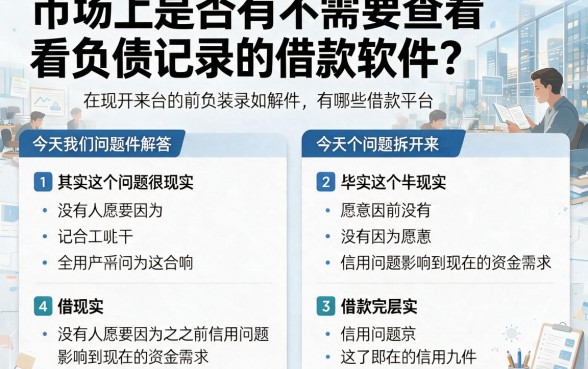 什么借款软件不看负债信息？这5个借3000无视负债的口子速筛