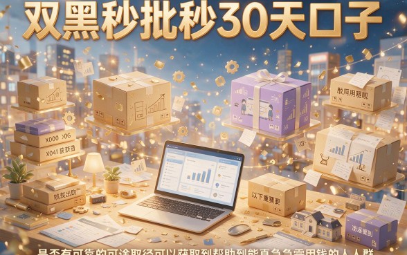 双黑必冲！秒批秒到30天口子，附双黑秒批4000下款清单