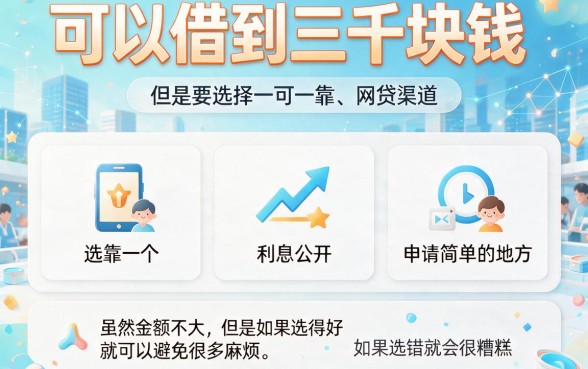 3000元网贷口子别乱申！这5个2026年必下款的口子，通过率高得随便挑！