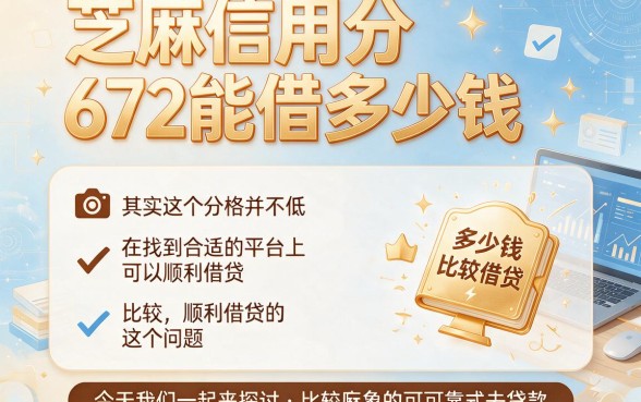 芝麻信用分672怎么借款？2026公认口碑爆款方法细致解读！