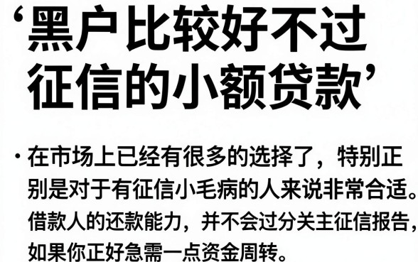 适合黑户2026年不查征信的小贷精选整合，这5款借款软件对征信要求不高，轻松借到20000