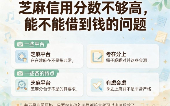 芝麻信用分低也能下款！2026年这5个口子盯紧了