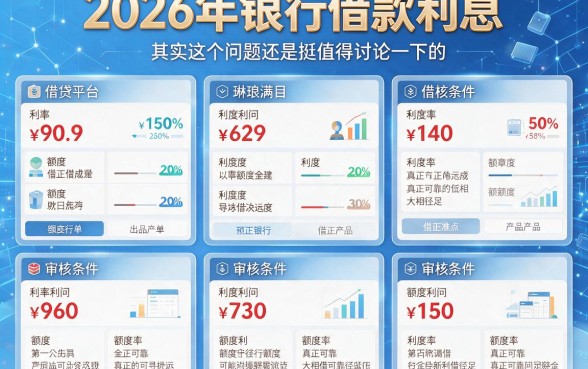 2026银行借款利息怎么算最划算?深扒5个2000小额贷款利息超低的正规平台