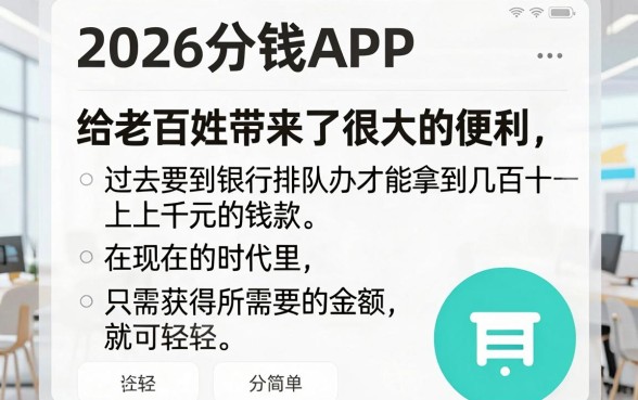 2026分钱app精选合集：2026年这5个借款口子稳下款、口碑公认好
