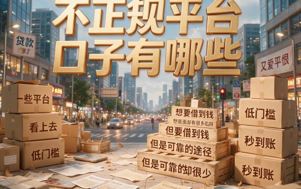 不正规的贷款平台口子有哪些？这5个借款口子对征信要求不高但千万要警惕