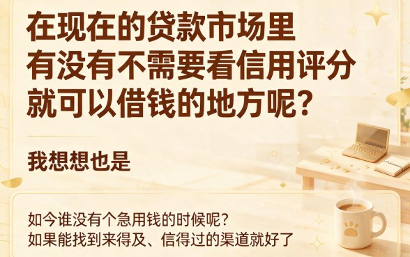 不看综合评分借款！2026无视综合评分的5个借款口子内部方法速递