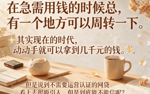 2026超实用干货！5个无需运营认证的网贷平台，轻松借钱5000