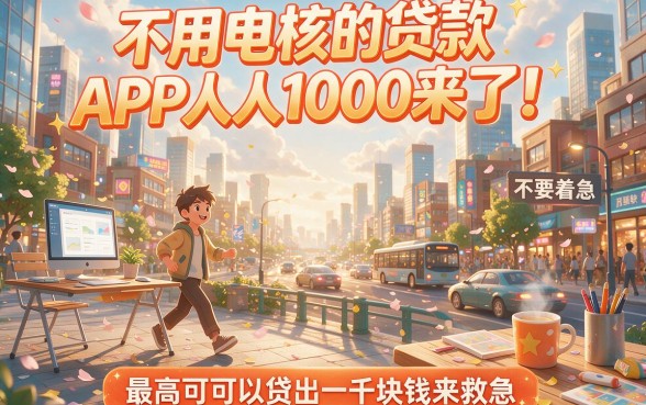 人人1000起！2026内部急用钱攻略：5个免电核贷款APP，凭芝麻分轻松下款