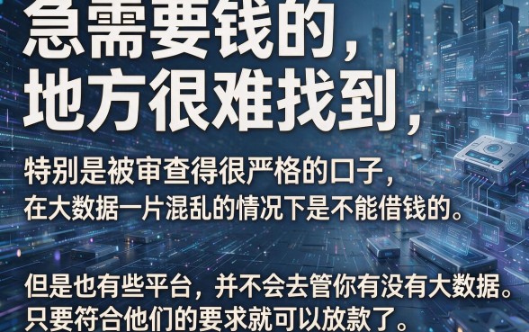 2026实测！这5个借款4000的口子不看大数据，短期应急首选！