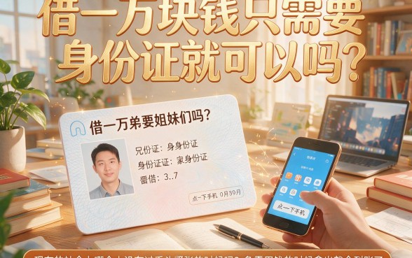 手头紧急需10000？只有身份证也能下款！亲测这5个借钱软件对证件要求不高
