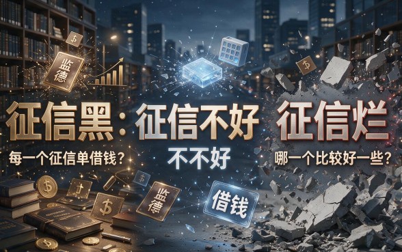 征信黑、不好、烂，哪个平台借钱好借一点？严选渠道速览！