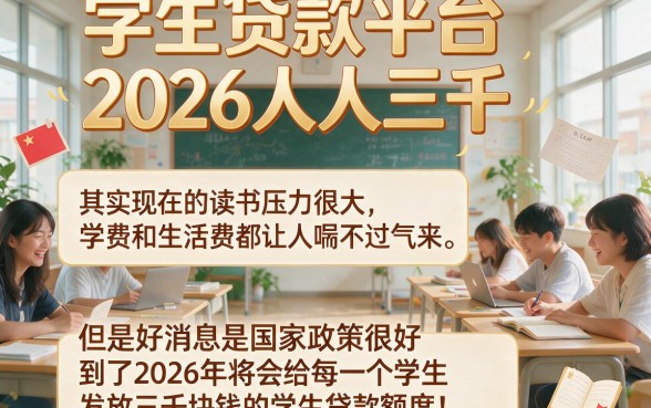 学生贷款平台2026人人3000，这5个借款4000的口子快冲！