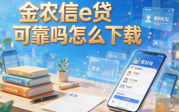 金农信e贷可靠吗？怎么下载？亲测这5个正规渠道，3月借款50000就选它