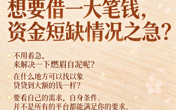 急需大额贷款平台？这几个能借60000的网贷软件隆重推荐！