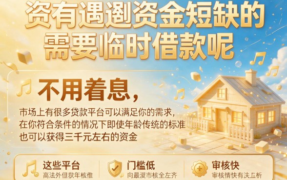 不看年龄可以贷款包下3000，这5家网贷平台短期缺钱用户都在用