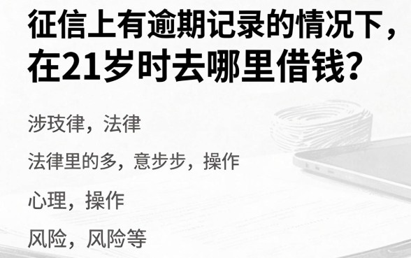 21岁征信有逾期，急用钱能去哪借？这些渠道提前看！